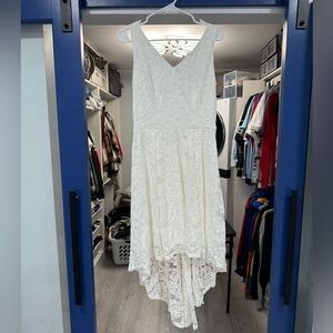 High Low White Dress